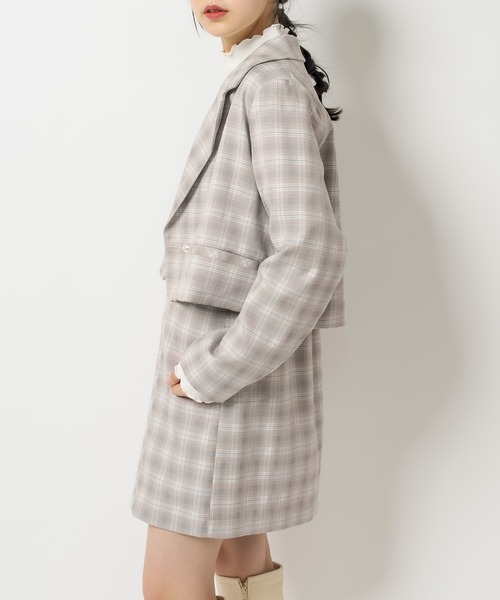 OLIVE des OLIVE(オリーブデオリーブ)の「ヘルシースタイルショート丈ジャケット(テーラードジャケット・レディース・ライトグレー/ブラック/ワンウォッシュ/ミント・FREE)」の21枚目の写真