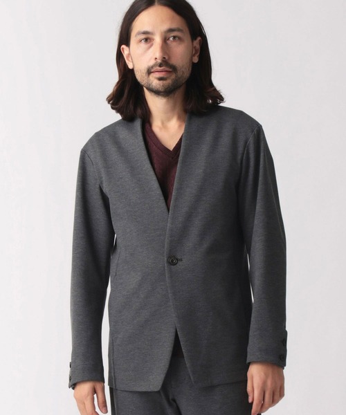 NICOLE CLUB FOR MEN ノーカラージャケット NICOLE CLUB FOR MEN（ニコルクラブフォーメン）の「ノーカラー