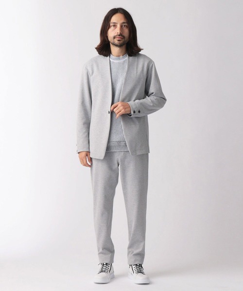 NICOLE CLUB FOR MEN ノーカラージャケット NICOLE CLUB FOR MEN（ニコルクラブフォーメン）の「ノーカラー