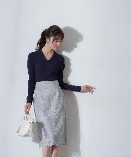 PROPORTION BODY DRESSING（プロポーションボディドレッシング）の「配色ケミカルタイトスカート / 1212120106（スカート・レディース・ブルー/ピンク/ベージュ・X-SMALL/MEDIUM/SMALL）」の4枚目の写真