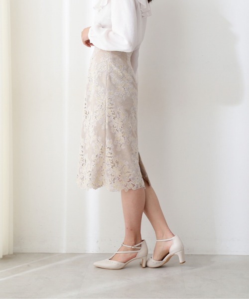 PROPORTION BODY DRESSING（プロポーションボディドレッシング）の「配色ケミカルタイトスカート / 1212120106（スカート・レディース・ブルー/ピンク/ベージュ・X-SMALL/MEDIUM/SMALL）」の9枚目の写真