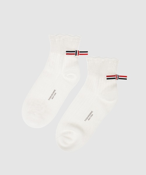 Crew In Length Socks W Length Ribbed Lace Rwb ソックス 靴下 Trim Bow Browne トム