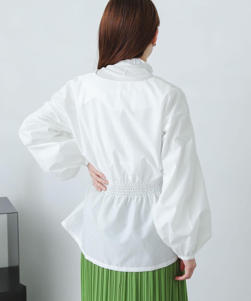 SENSE OF PLACE by URBAN RESEARCH（センスオブプレイスバイアーバンリサーチ）の「Vネックウエストマークブラウス（シャツ/ブラウス・レディース・ブラック/ライトブルー/オフホワイト・ONE）」の4枚目の写真