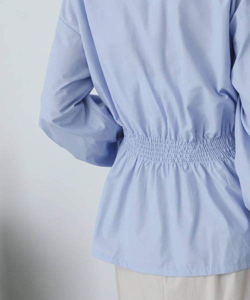 SENSE OF PLACE by URBAN RESEARCH（センスオブプレイスバイアーバンリサーチ）の「Vネックウエストマークブラウス（シャツ/ブラウス・レディース・ブラック/ライトブルー/オフホワイト・ONE）」の21枚目の写真