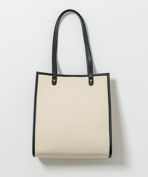 OLIVE des OLIVE（オリーブデオリーブ）の「タテ長トリミングトートバッグ（トートバッグ・レディース・ピンク/サックスブルー/ブラック/ライトベージュ・FREE）」の15枚目の写真