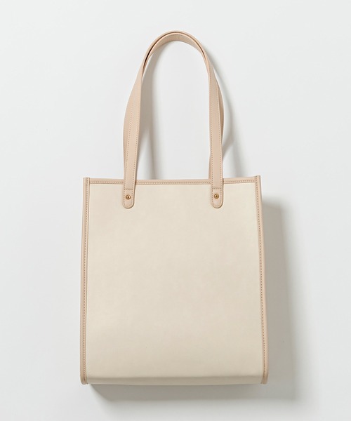 OLIVE des OLIVE（オリーブデオリーブ）の「タテ長トリミングトートバッグ（トートバッグ・レディース・ピンク/サックスブルー/ブラック/ライトベージュ・FREE）」の16枚目の写真