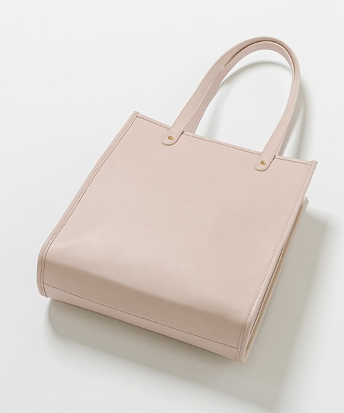 OLIVE des OLIVE（オリーブデオリーブ）の「タテ長トリミングトートバッグ（トートバッグ・レディース・ピンク/サックスブルー/ブラック/ライトベージュ・FREE）」の19枚目の写真