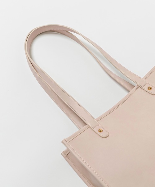 OLIVE des OLIVE（オリーブデオリーブ）の「タテ長トリミングトートバッグ（トートバッグ・レディース・ピンク/サックスブルー/ブラック/ライトベージュ・FREE）」の21枚目の写真