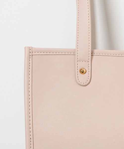 OLIVE des OLIVE（オリーブデオリーブ）の「タテ長トリミングトートバッグ（トートバッグ・レディース・ピンク/サックスブルー/ブラック/ライトベージュ・FREE）」の22枚目の写真