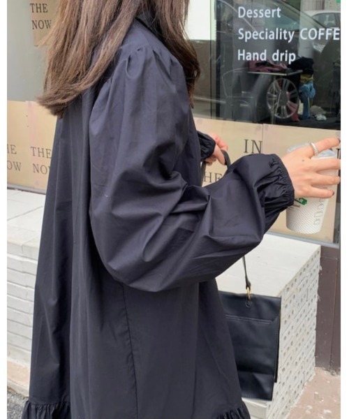 DAIS-Y(デイジー)の「パフスリーブワンピース(シャツワンピース・レディース・ブラック/グリーン・FREE)」の18枚目の写真