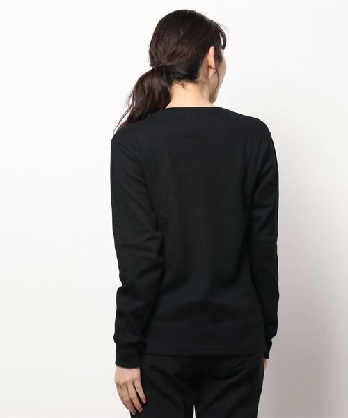 yolo 黒 サーマルロングtシャツ　ヘンリーネック　新品タグ付き ONCILY tシャツ HENRY NECK THERMAL LONG T-SHIRT /ヘンリー