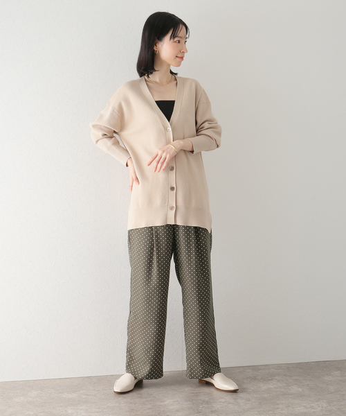 La TOTALITE(ラトータリテ)の「ドットツイルタックワイドパンツ(その他パンツ・レディース・オリーブ/ネイビー/サックスブルー・36/38)」の6枚目の写真