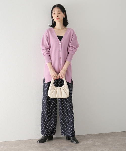 La TOTALITE(ラトータリテ)の「ドットツイルタックワイドパンツ(その他パンツ・レディース・オリーブ/ネイビー/サックスブルー・36/38)」の8枚目の写真