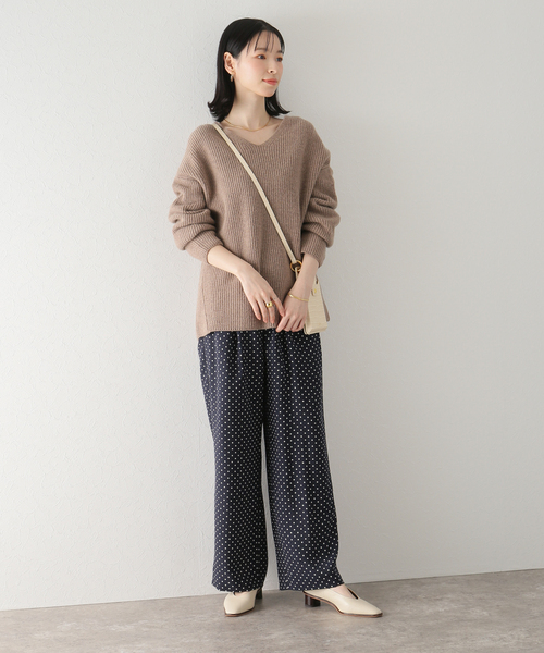 La TOTALITE(ラトータリテ)の「ドットツイルタックワイドパンツ(その他パンツ・レディース・オリーブ/ネイビー/サックスブルー・36/38)」の10枚目の写真