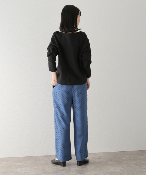 La TOTALITE(ラトータリテ)の「ドットツイルタックワイドパンツ(その他パンツ・レディース・オリーブ/ネイビー/サックスブルー・36/38)」の13枚目の写真