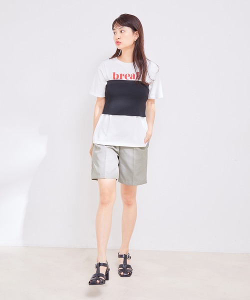 vis-`a-vis(ビサビ)の「【WEB限定】チェック柄ショートパンツ【セットアップ対応】(スラックス・レディース・グリーン/グレー・S/M)」の7枚目の写真