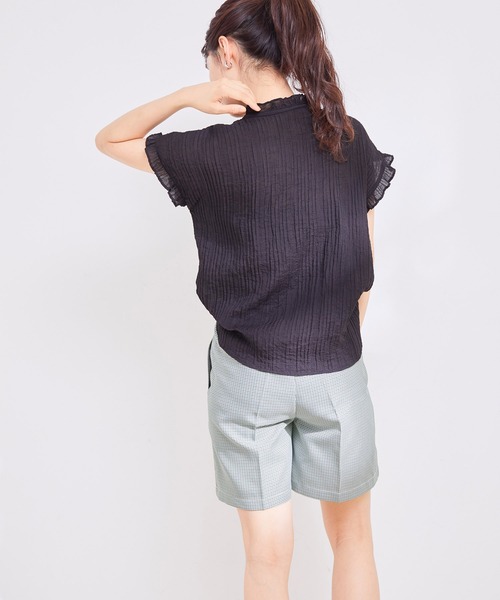 vis-`a-vis(ビサビ)の「【WEB限定】チェック柄ショートパンツ【セットアップ対応】(スラックス・レディース・グリーン/グレー・S/M)」の14枚目の写真