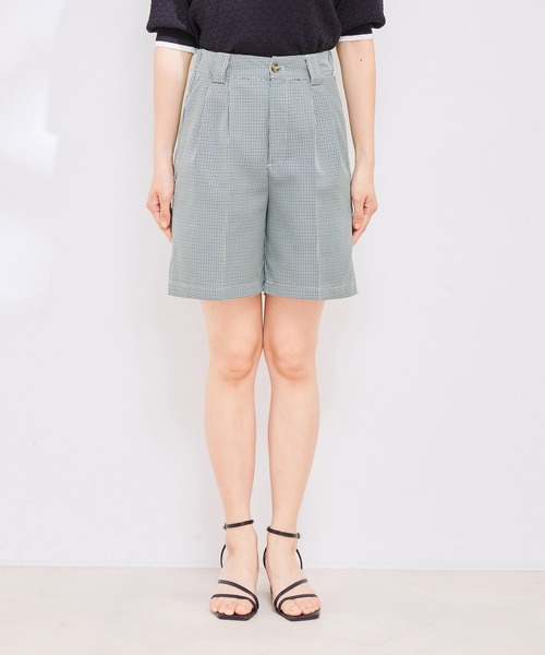 vis-`a-vis(ビサビ)の「【WEB限定】チェック柄ショートパンツ【セットアップ対応】(スラックス・レディース・グリーン/グレー・S/M)」の16枚目の写真