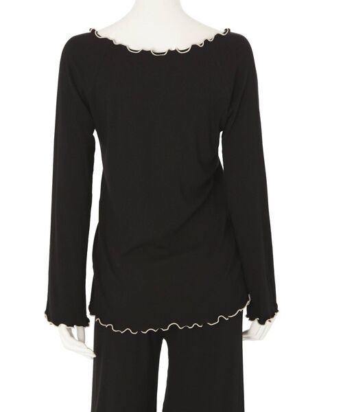 MERCURYDUO(マーキュリーデュオ)の「【GENTLE】配色メロウカットソーセットアップ(ルームウェア/パジャマ・レディース・ブラック/ライトブルー・FREE)」の11枚目の写真