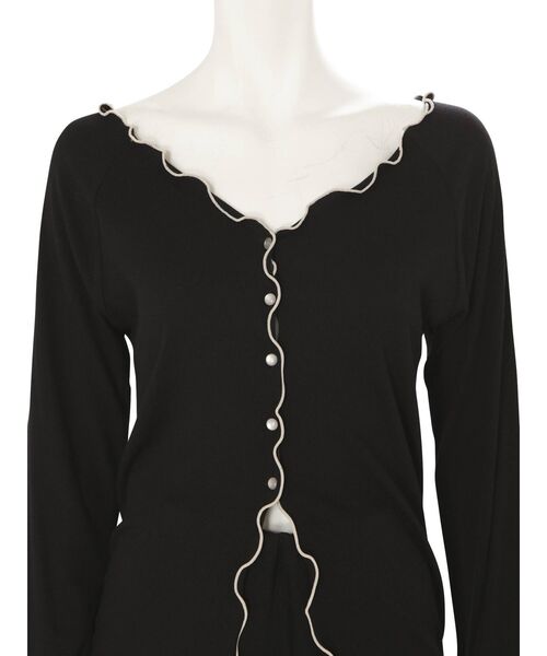 MERCURYDUO(マーキュリーデュオ)の「【GENTLE】配色メロウカットソーセットアップ(ルームウェア/パジャマ・レディース・ブラック/ライトブルー・FREE)」の5枚目の写真