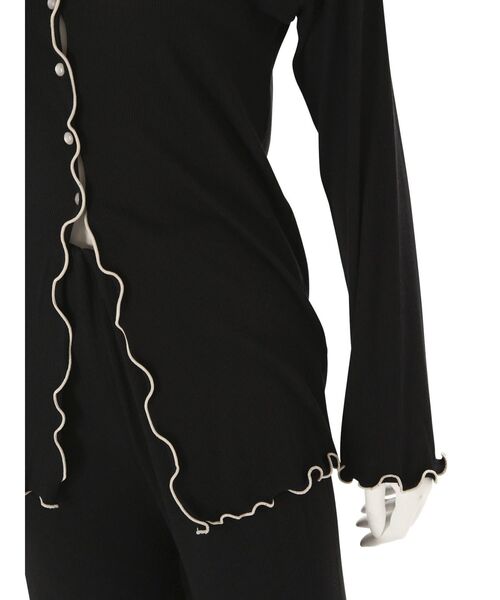 MERCURYDUO(マーキュリーデュオ)の「【GENTLE】配色メロウカットソーセットアップ(ルームウェア/パジャマ・レディース・ブラック/ライトブルー・FREE)」の9枚目の写真