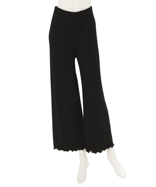 MERCURYDUO(マーキュリーデュオ)の「【GENTLE】配色メロウカットソーセットアップ(ルームウェア/パジャマ・レディース・ブラック/ライトブルー・FREE)」の6枚目の写真