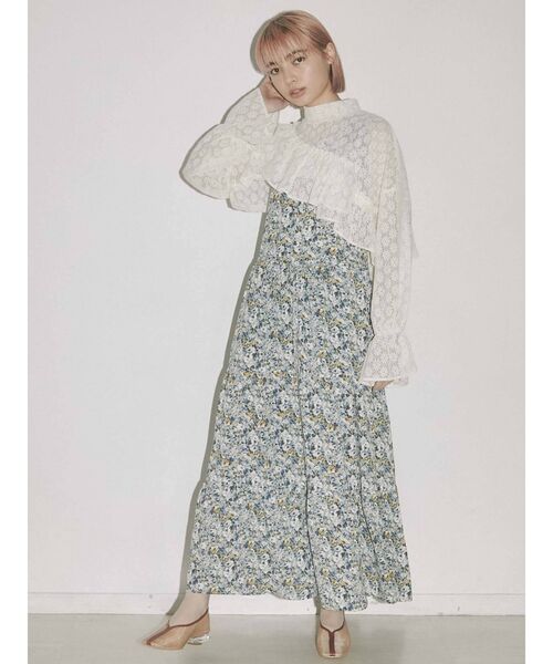 merry jenny（メリージェニー）の「short asymmetry lace tops（その他トップス・レディース・アイボリー/ブラック・FREE）」の7枚目の写真