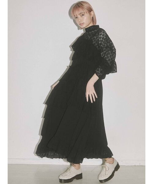 merry jenny（メリージェニー）の「short asymmetry lace tops（その他トップス・レディース・アイボリー/ブラック・FREE）」の17枚目の写真