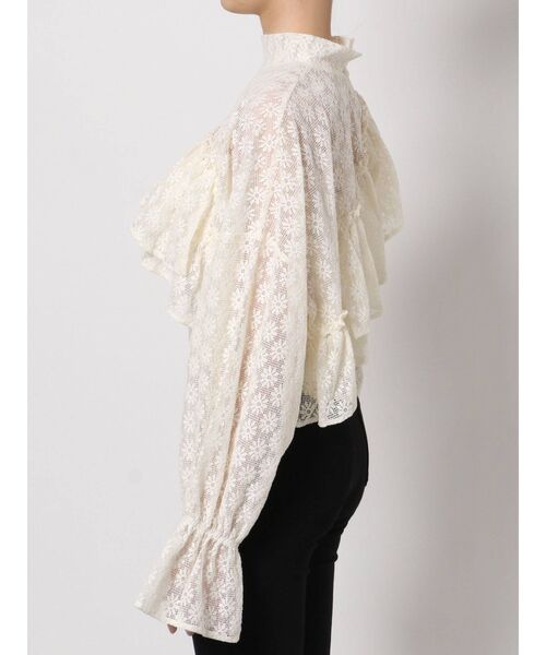 merry jenny（メリージェニー）の「short asymmetry lace tops（その他トップス・レディース・アイボリー/ブラック・FREE）」の19枚目の写真