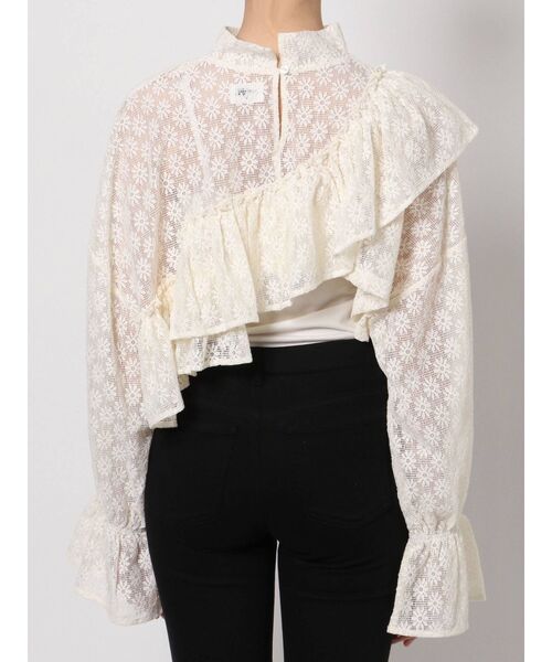 merry jenny（メリージェニー）の「short asymmetry lace tops（その他トップス・レディース・アイボリー/ブラック・FREE）」の20枚目の写真