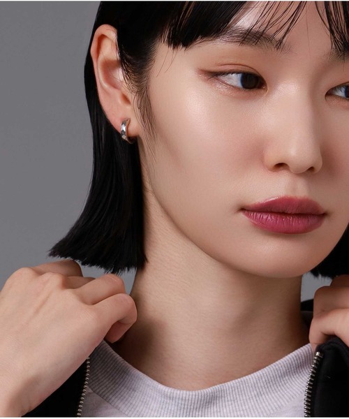 LION HEART(ライオンハート)の「LH for Gift シルバーイヤリング/カッティング/シルバー925(イヤリング・メンズ・シルバー/ブラック・ONE SIZE)」の19枚目の写真