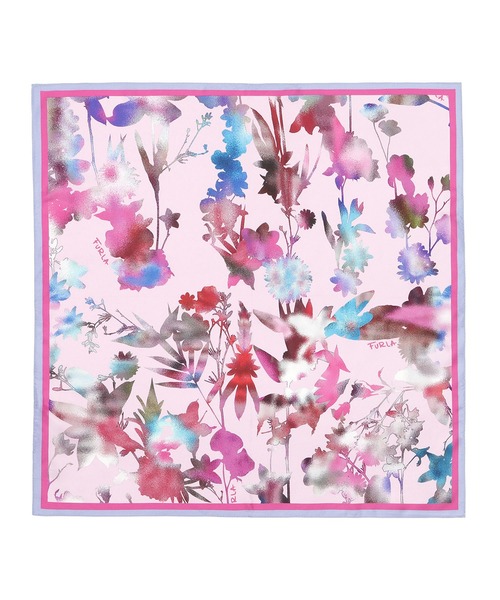 FURLA 花柄 スカーフ　未使用　もう一本おまけつき シルクスカーフ ”ボタニカル FURLAニュアンス”（バンダナ