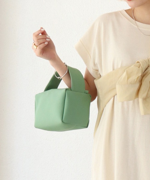 Shelly island（シェリーアイランド）の「コンパクトスクエアバッグ（ハンドバッグ・レディース・ブラック/ピンク/グリーン・FREE）」の2枚目の写真