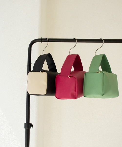 Shelly island（シェリーアイランド）の「コンパクトスクエアバッグ（ハンドバッグ・レディース・ブラック/ピンク/グリーン・FREE）」の17枚目の写真