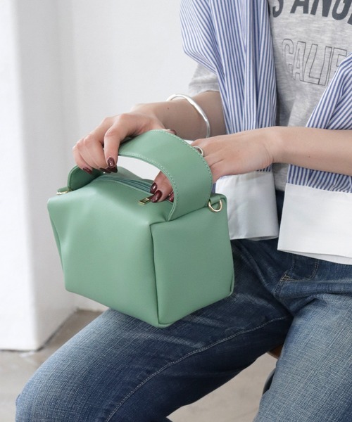 Shelly island（シェリーアイランド）の「コンパクトスクエアバッグ（ハンドバッグ・レディース・ブラック/ピンク/グリーン・FREE）」の15枚目の写真