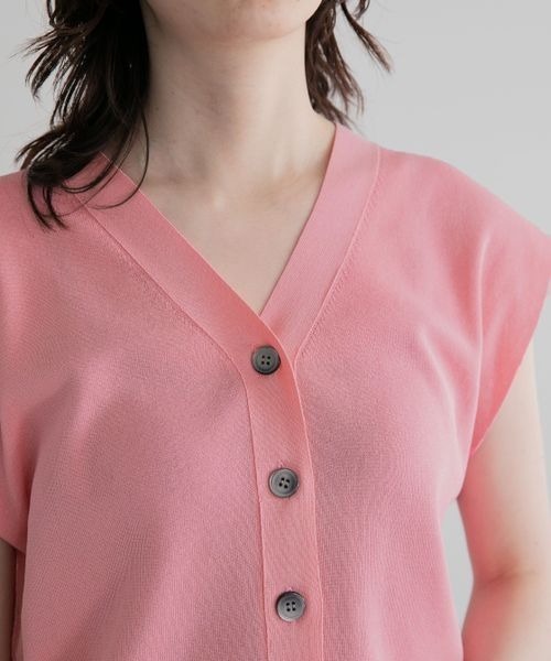 yuw（ユウ）の「アウトリンキングベスト　270313（ベスト・レディース・ブラック/グレー/ブルー/ピンク・FREE）」の9枚目の写真