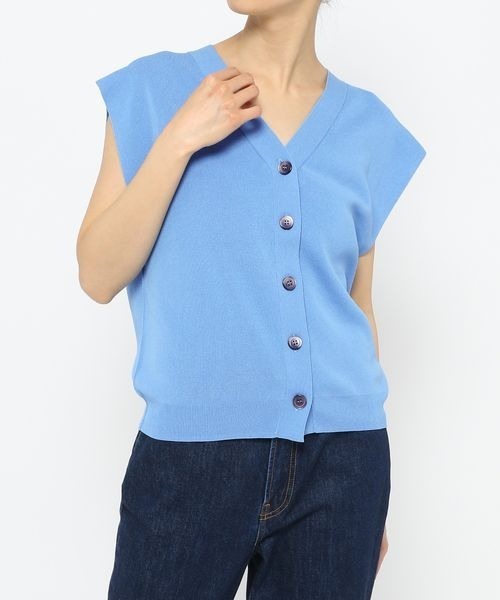 yuw（ユウ）の「アウトリンキングベスト　270313（ベスト・レディース・ブラック/グレー/ブルー/ピンク・FREE）」の12枚目の写真