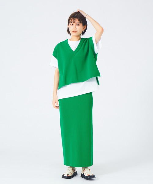 Rouge vif（ルージュヴィフ）の「ﾌﾛﾝﾄﾐﾆﾛｺﾞT（Tシャツ/カットソー・レディース・ホワイト・フリー）」の4枚目の写真