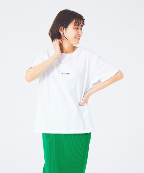 Rouge vif（ルージュヴィフ）の「ﾌﾛﾝﾄﾐﾆﾛｺﾞT（Tシャツ/カットソー・レディース・ホワイト・フリー）」の6枚目の写真