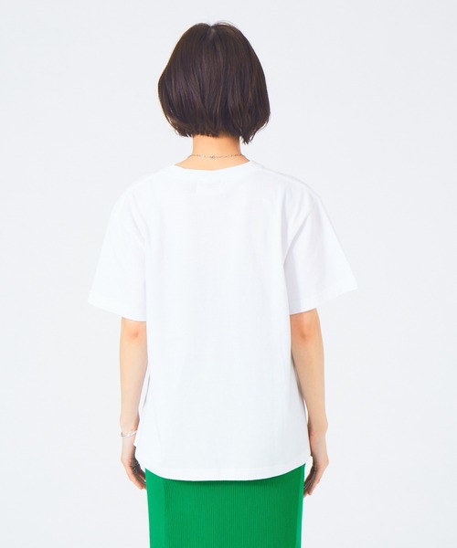 Rouge vif（ルージュヴィフ）の「ﾌﾛﾝﾄﾐﾆﾛｺﾞT（Tシャツ/カットソー・レディース・ホワイト・フリー）」の9枚目の写真