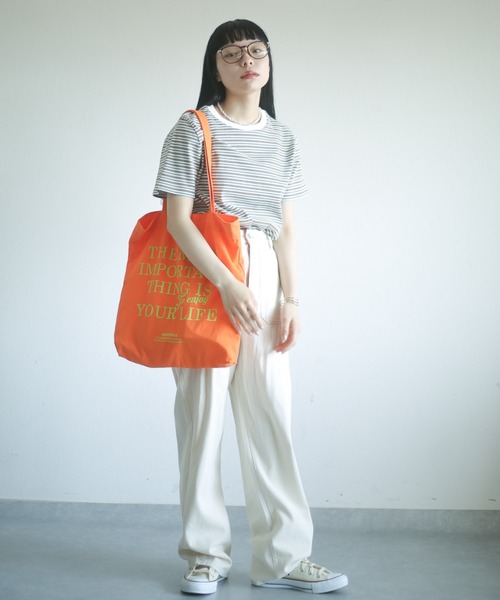 spoon store(スプーンストア)の「マルチボーダーTシャツ(Tシャツ/カットソー・レディース・ブラック/ピンク/ブルー・フリー)」の12枚目の写真