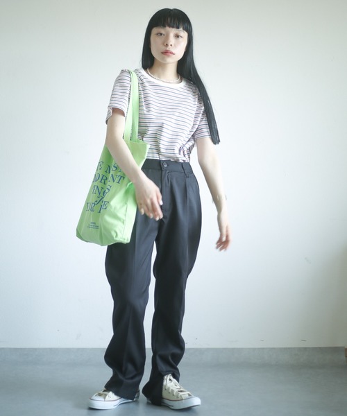 spoon store(スプーンストア)の「マルチボーダーTシャツ(Tシャツ/カットソー・レディース・ブラック/ピンク/ブルー・フリー)」の16枚目の写真