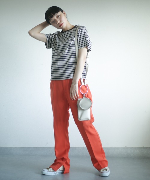 spoon store(スプーンストア)の「マルチボーダーTシャツ(Tシャツ/カットソー・レディース・ブラック/ピンク/ブルー・フリー)」の7枚目の写真