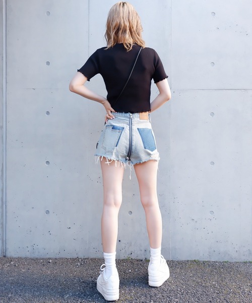 SPIRALGIRL(スパイラルガール)の「ダメージポロニット(ニット/セーター・レディース・ブラック/グリーン/ベージュ・FREE)」の21枚目の写真