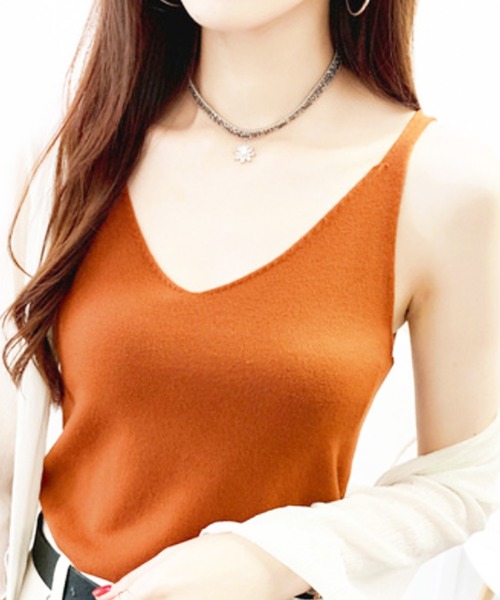 STYLEBLOCK（スタイルブロック）の「シンプルキャミソール（キャミソール・レディース・ブラック/グレー/ゴールド/イエロー/グリーン/ブラウン系その他/ベージュ系その他/ピンク/ホワイト/ブルー・FREE）」の5枚目の写真