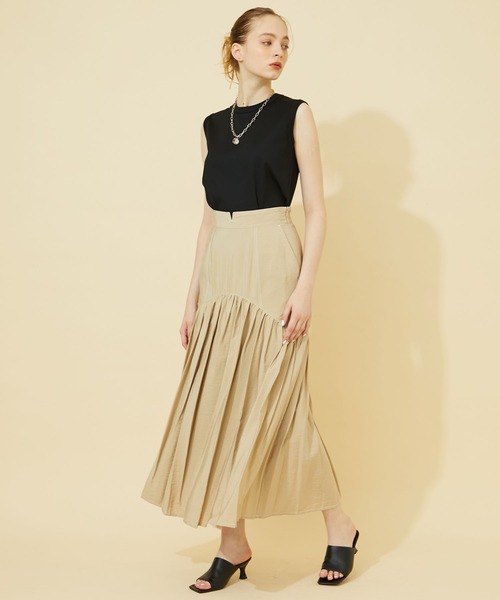 INella（イネラ）の「【INella/イネラ】エアリーギャザーヘムスカート（スカート・レディース・ブラック/ベージュ・1/2）」の8枚目の写真