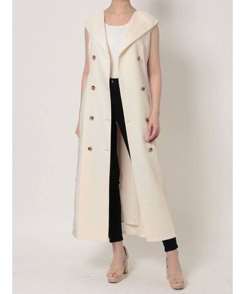 LAGUNAMOON(ラグナムーン)の「ワンサイドパターンノースリーブワンピース(ワンピース・レディース・ホワイト/ベージュ・SMALL/MEDIUM)」の11枚目の写真