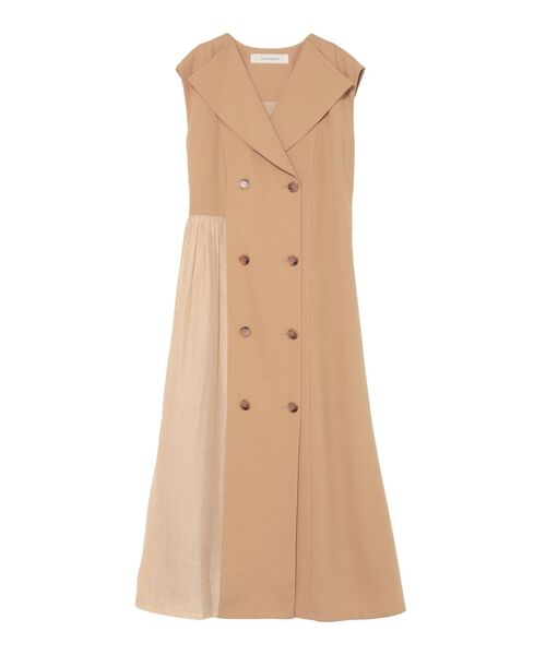 LAGUNAMOON(ラグナムーン)の「ワンサイドパターンノースリーブワンピース(ワンピース・レディース・ホワイト/ベージュ・SMALL/MEDIUM)」の8枚目の写真