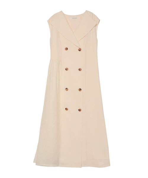 LAGUNAMOON(ラグナムーン)の「ワンサイドパターンノースリーブワンピース(ワンピース・レディース・ホワイト/ベージュ・SMALL/MEDIUM)」の6枚目の写真