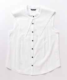 BDONNA | フィブリルブロード　付け衿付きノースリーブブラウス(シャツ/ブラウス)